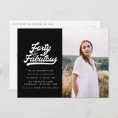 Uitnodiging voor foto's op 40 en fantastisch verja (Voorkant / Achterkant)