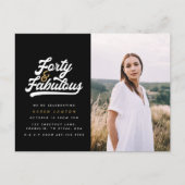 Uitnodiging voor foto's op 40 en fantastisch verja (Voorkant)