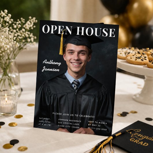 Uitnodiging voor foto's op Open Huis diploma-uitre