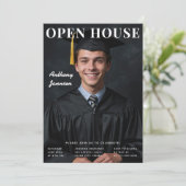 Uitnodiging voor foto's op Open Huis diploma-uitre (Staand voorkant)