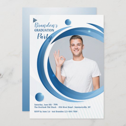 Uitnodiging voor foto's van het eindexamenfeest va (Voorkant / Achterkant)