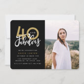 Uitnodiging voor foto's voor 40ste verjaardagsfees (Voorkant)