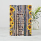 Uitnodiging voor foto's voor een trouwe zonnebloem (Staand voorkant)