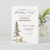 Uitnodiging voor Fox Birthday Party (Staand voorkant)