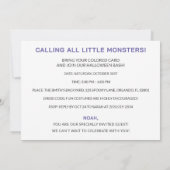 Uitnodiging voor Fox Halloween kleuractiviteit voo (Achterkant)