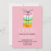 Uitnodiging voor Franse macaron (Voorkant)