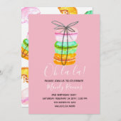 Uitnodiging voor Franse macaron (Voorkant / Achterkant)