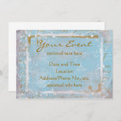 uitnodiging voor Franse toile & Script No.2 (Voorkant / Achterkant)