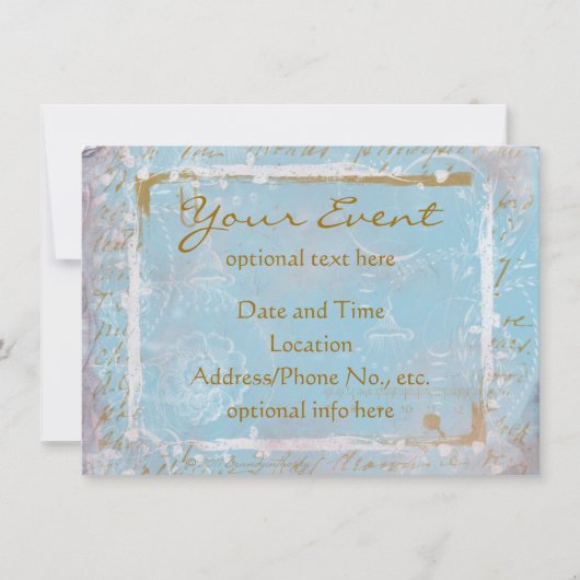 uitnodiging voor Franse toile & Script No.2 (Voorkant)