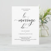 Uitnodiging voor Franse weddenschappen (Staand voorkant)