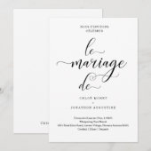 Uitnodiging voor Franse weddenschappen (Voorkant / Achterkant)