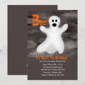 Uitnodiging voor Friendly Ghost Halloween Party (Voorkant / Achterkant)