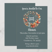 Uitnodiging voor Friendsgiving-diner (Voorkant / Achterkant)