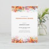 Uitnodiging voor Friendsgiving-diner (Staand voorkant)