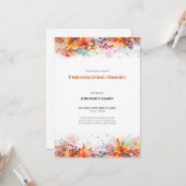 Uitnodiging voor Friendsgiving-diner (Voorkant / Achterkant in situ)