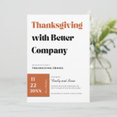 Uitnodiging voor Friendsgiving-diner (Staand voorkant)