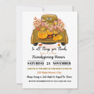 Uitnodiging voor Friendsgiving-diner