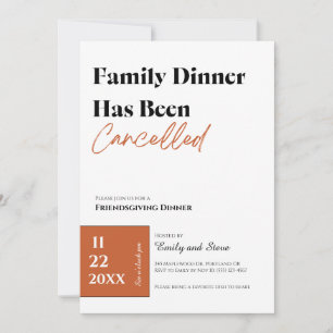 Uitnodiging voor Friendsgiving-diner