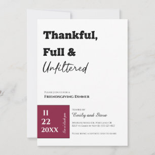 Uitnodiging voor Friendsgiving-diner