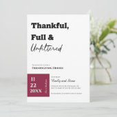 Uitnodiging voor Friendsgiving-diner (Staand voorkant)