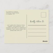 Uitnodiging voor Friendsgiving-diner met bloemboog (Achterkant)