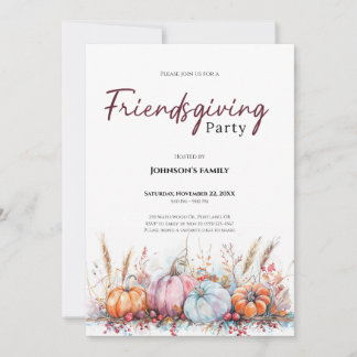Uitnodiging voor Friendsgiving-feest