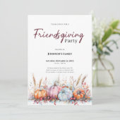 Uitnodiging voor Friendsgiving-feest (Staand voorkant)