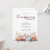 Uitnodiging voor Friendsgiving-feest (Voorkant / Achterkant in situ)
