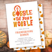 Uitnodiging voor Friendsgiving Gobble Til You Wobb