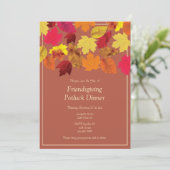 Uitnodiging voor Friendsgiving Potluck Dinner Part (Staand voorkant)