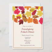 Uitnodiging voor Friendsgiving Potluck Dinner Part (Voorkant)