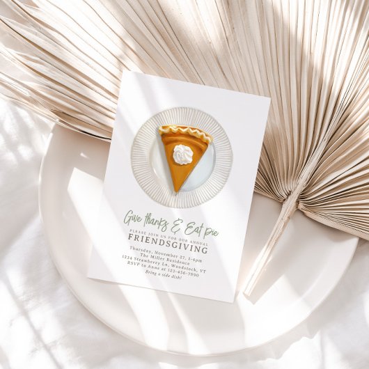 Uitnodiging voor Friendsgiving-waterverf Pompoenta