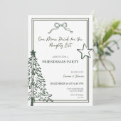 Uitnodiging voor Friendsmas-feestje (Staand voorkant)