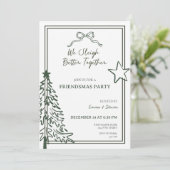 Uitnodiging voor Friendsmas-feestje (Staand voorkant)