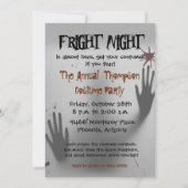 Uitnodiging voor Fright Night Halloween (Voorkant)