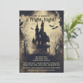 Uitnodiging voor Fright Night Halloween Party (Staand voorkant)