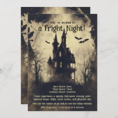 Uitnodiging voor Fright Night Halloween Party (Voorkant / Achterkant)