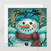 Uitnodiging voor Frosty de Sneeuwman (Voorkant / Achterkant)