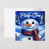 Uitnodiging voor Frosty de Sneeuwman (Voorkant / Achterkant)