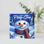 Uitnodiging voor Frosty de Sneeuwman (Staand voorkant)