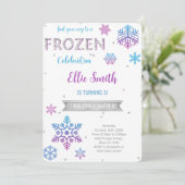 Uitnodiging voor Frozen-verjaardag (Staand voorkant)