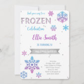 Uitnodiging voor Frozen-verjaardag (Voorkant)