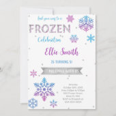 Uitnodiging voor Frozen-verjaardagsfeestje (Voorkant)