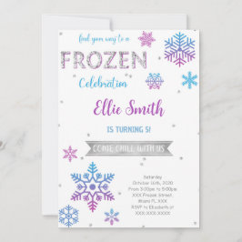 Uitnodiging voor Frozen-verjaardagsfeestje