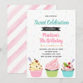 Uitnodiging voor Frozen Yogurt party (Voorkant / Achterkant)