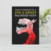 Uitnodiging voor Fun & Creepy Halloween Party (Staand voorkant)