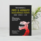 Uitnodiging voor Fun & Creepy Halloween Party (Staand voorkant)