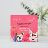 Uitnodiging voor Fun Valentijnsdag Party (Staand voorkant)