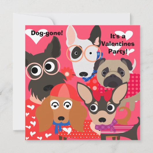 Uitnodiging voor Fun Valentijnsdag Party (Achterkant)