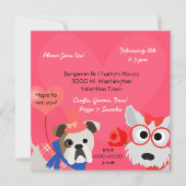 Uitnodiging voor Fun Valentijnsdag Party (Voorkant)